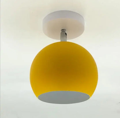 Nordic Macaron Ceiling Light | Modern Round Aluminium Flush Lamp For Small Rooms and Halls