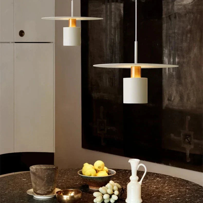 Modern Minimalist Pendant Light | Ceiling Lamp In Black or White, In 20 or 30 Centimetre Sizes