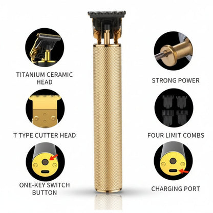 Cordless T Blade Hair Trimmer | Professional Beard and Edge Up Grooming Tool For Sharp Lines