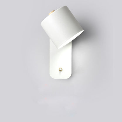 Modern LED Wall Lamp With Switch | Interior Metal Wall Light In Three Soft Painted Finishes
