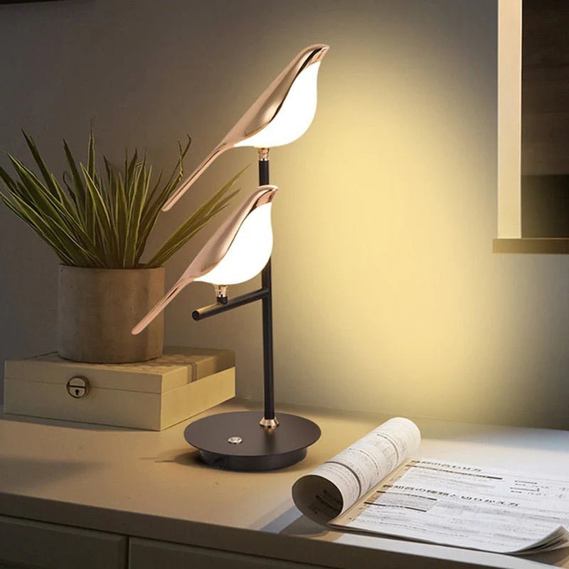 Golden Birdlight Wall Lamp | Modern Nordic LED Sconce With A Perched Bird Detail For Halls