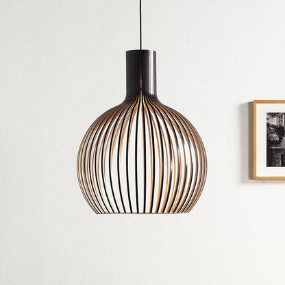 Handcrafted Wooden Pendant Light | Natural Scandinavian Ceiling Lamp For Dining Room Tables