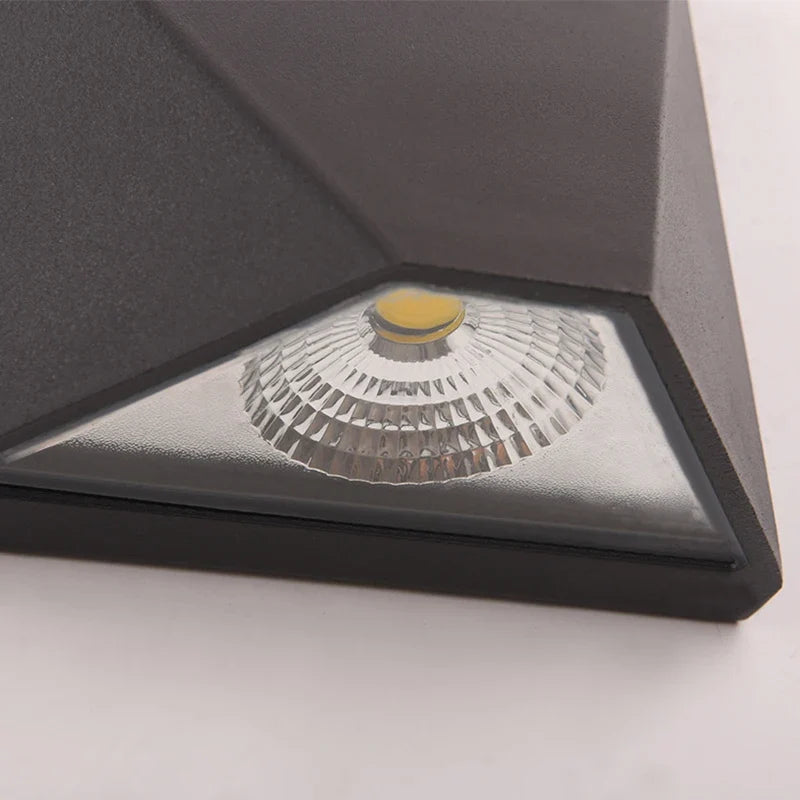 Black 5W LED Outdoor Wall Light | Compact Waterproof Aluminium Lamp For Walls and Steps Outside