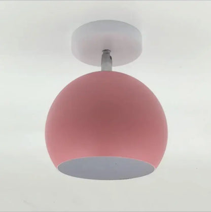 Nordic Macaron Ceiling Light | Modern Round Aluminium Flush Lamp For Small Rooms and Halls
