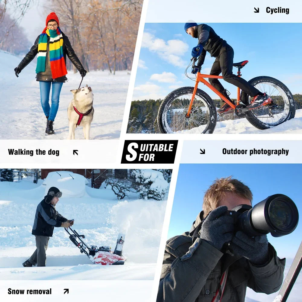 Battery Heated Winter Gloves | Waterproof Touchscreen Rechargeable Gloves For Extreme Cold