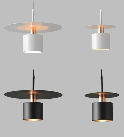 Modern Minimalist Pendant Light | Ceiling Lamp In Black or White, In 20 or 30 Centimetre Sizes