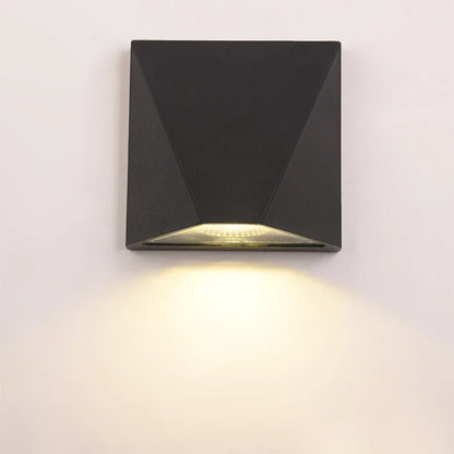 Black 5W LED Outdoor Wall Light | Compact Waterproof Aluminium Lamp For Walls and Steps Outside