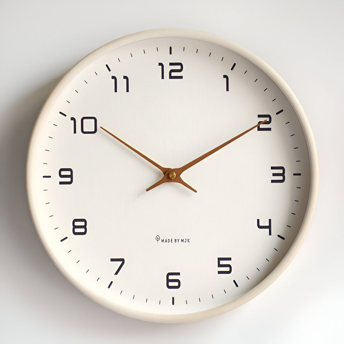 Nordic Wall Clock | Minimalist Wood Frame Silent Quartz Clock For Living Rooms and Kitchens