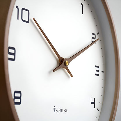 Nordic Wall Clock | Minimalist Wood Frame Silent Quartz Clock For Living Rooms and Kitchens