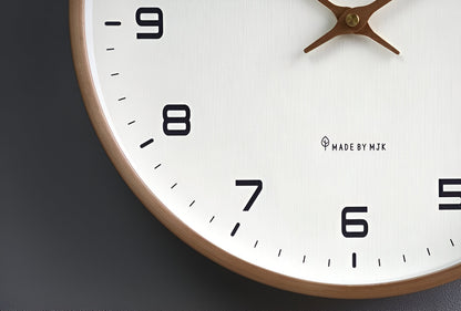 Nordic Wall Clock | Minimalist Wood Frame Silent Quartz Clock For Living Rooms and Kitchens
