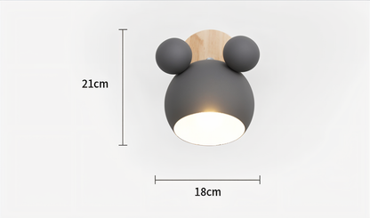 Pipkin Wall Lamp | Playful Modern Aluminium and Wood Sconce With A Pivoting LED Light Head