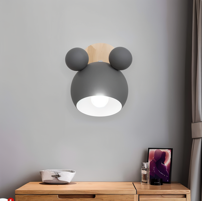 Pipkin Wall Lamp | Playful Modern Aluminium and Wood Sconce With A Pivoting LED Light Head