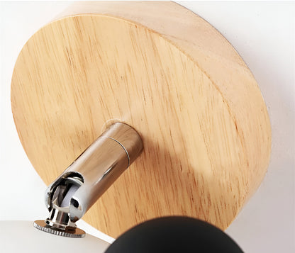 Pipkin Wall Lamp | Playful Modern Aluminium and Wood Sconce With A Pivoting LED Light Head