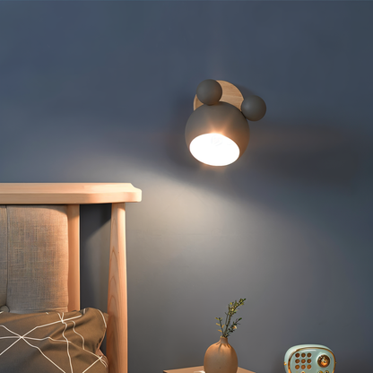 Pipkin Wall Lamp | Playful Modern Aluminium and Wood Sconce With A Pivoting LED Light Head