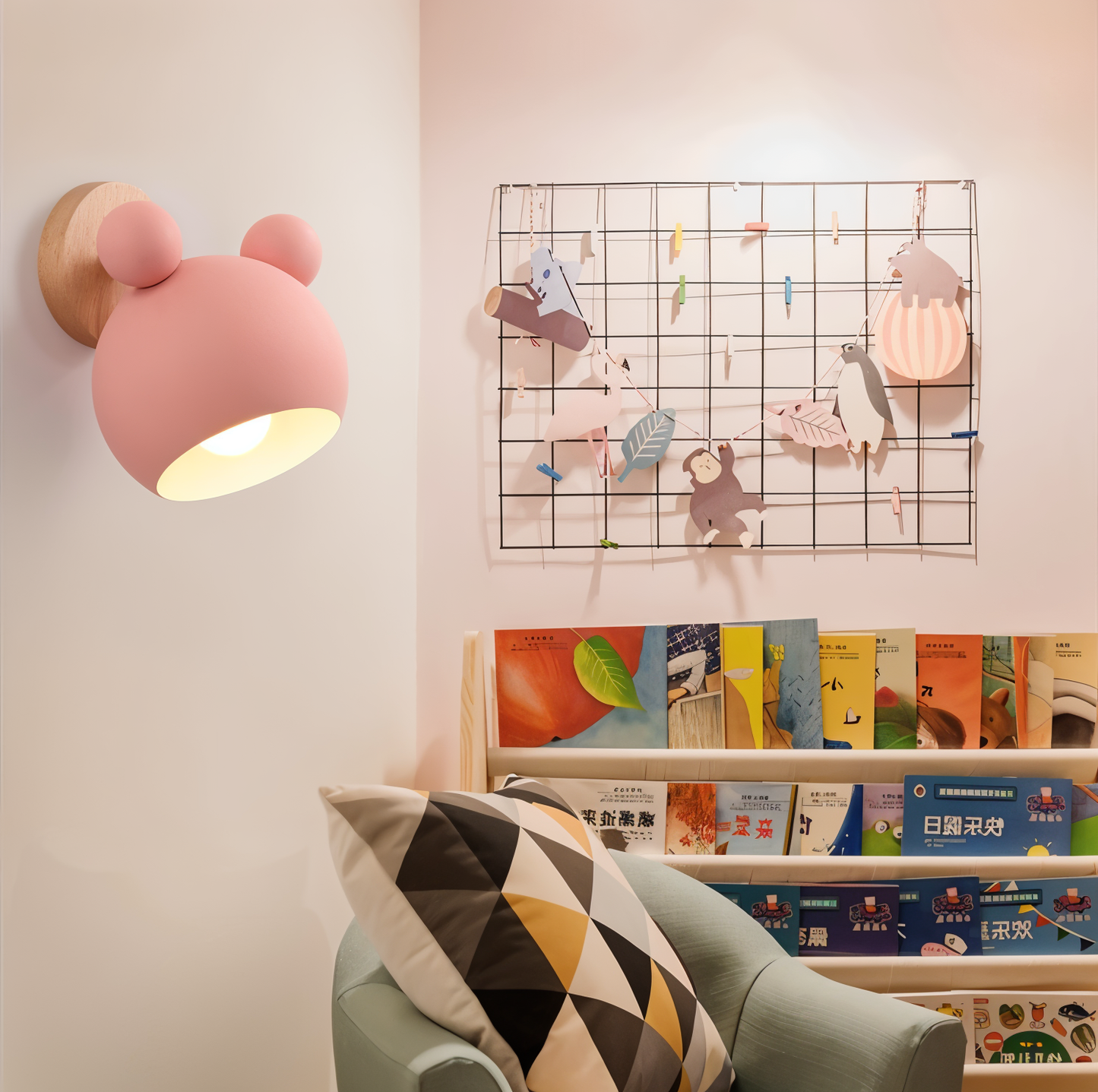 Pipkin Wall Lamp | Playful Modern Aluminium and Wood Sconce With A Pivoting LED Light Head