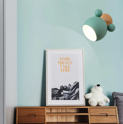 Pipkin Wall Lamp | Playful Modern Aluminium and Wood Sconce With A Pivoting LED Light Head