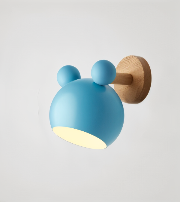 Pipkin Wall Lamp | Playful Modern Aluminium and Wood Sconce With A Pivoting LED Light Head