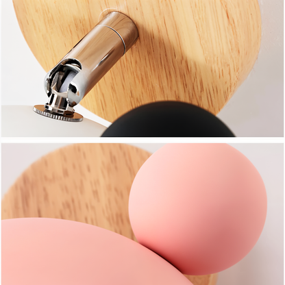Pipkin Wall Lamp | Playful Modern Aluminium and Wood Sconce With A Pivoting LED Light Head