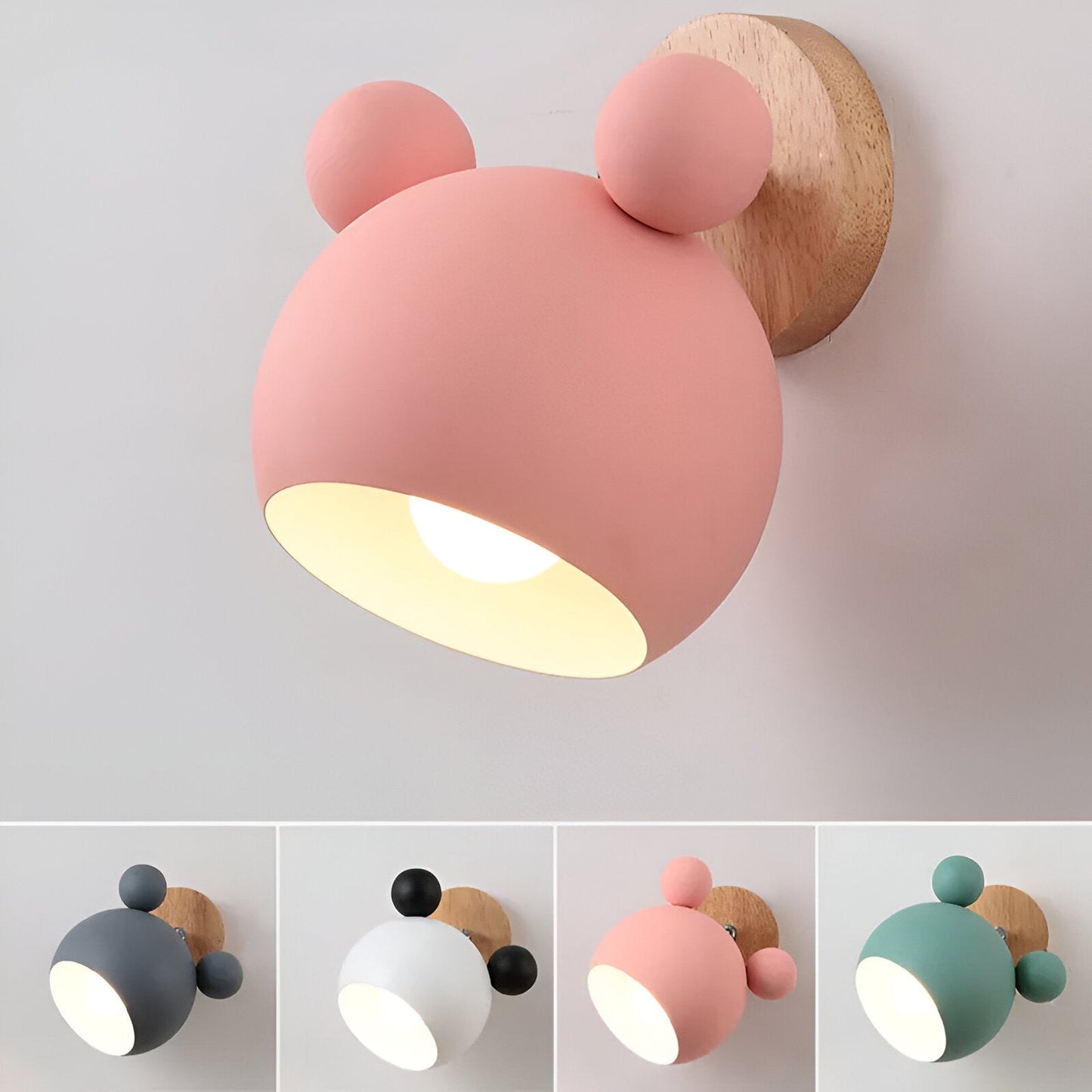 Pipkin Wall Lamp | Playful Modern Aluminium and Wood Sconce With A Pivoting LED Light Head