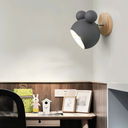 Pipkin Wall Lamp | Playful Modern Aluminium and Wood Sconce With A Pivoting LED Light Head