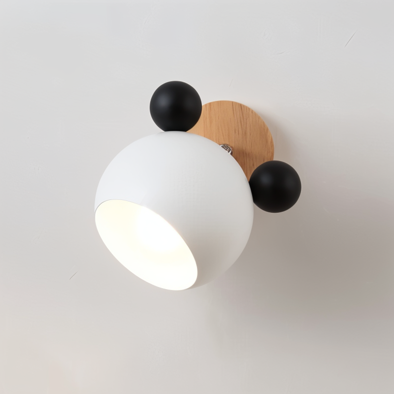 Pipkin Wall Lamp | Playful Modern Aluminium and Wood Sconce With A Pivoting LED Light Head