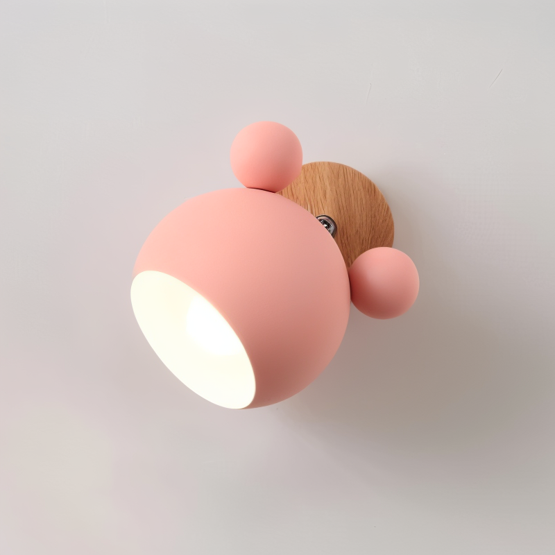 Pipkin Wall Lamp | Playful Modern Aluminium and Wood Sconce With A Pivoting LED Light Head