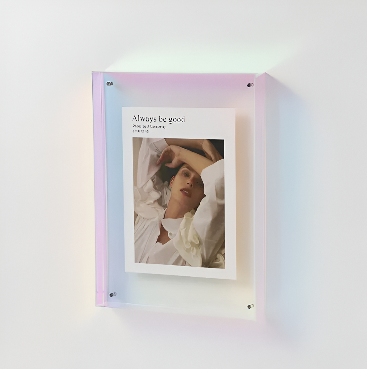 Acrylic Photo Frame | Modern Minimalist Colour Block Picture Display For Desks and Shelves