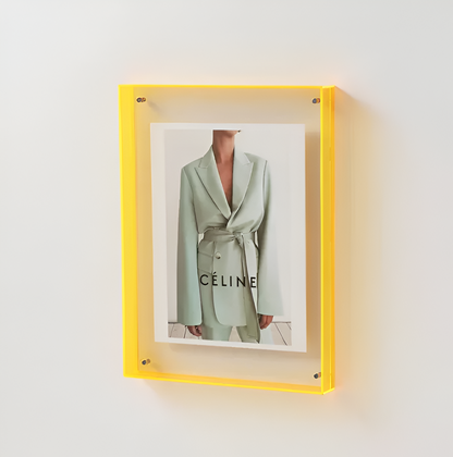 Acrylic Photo Frame | Modern Minimalist Colour Block Picture Display For Desks and Shelves
