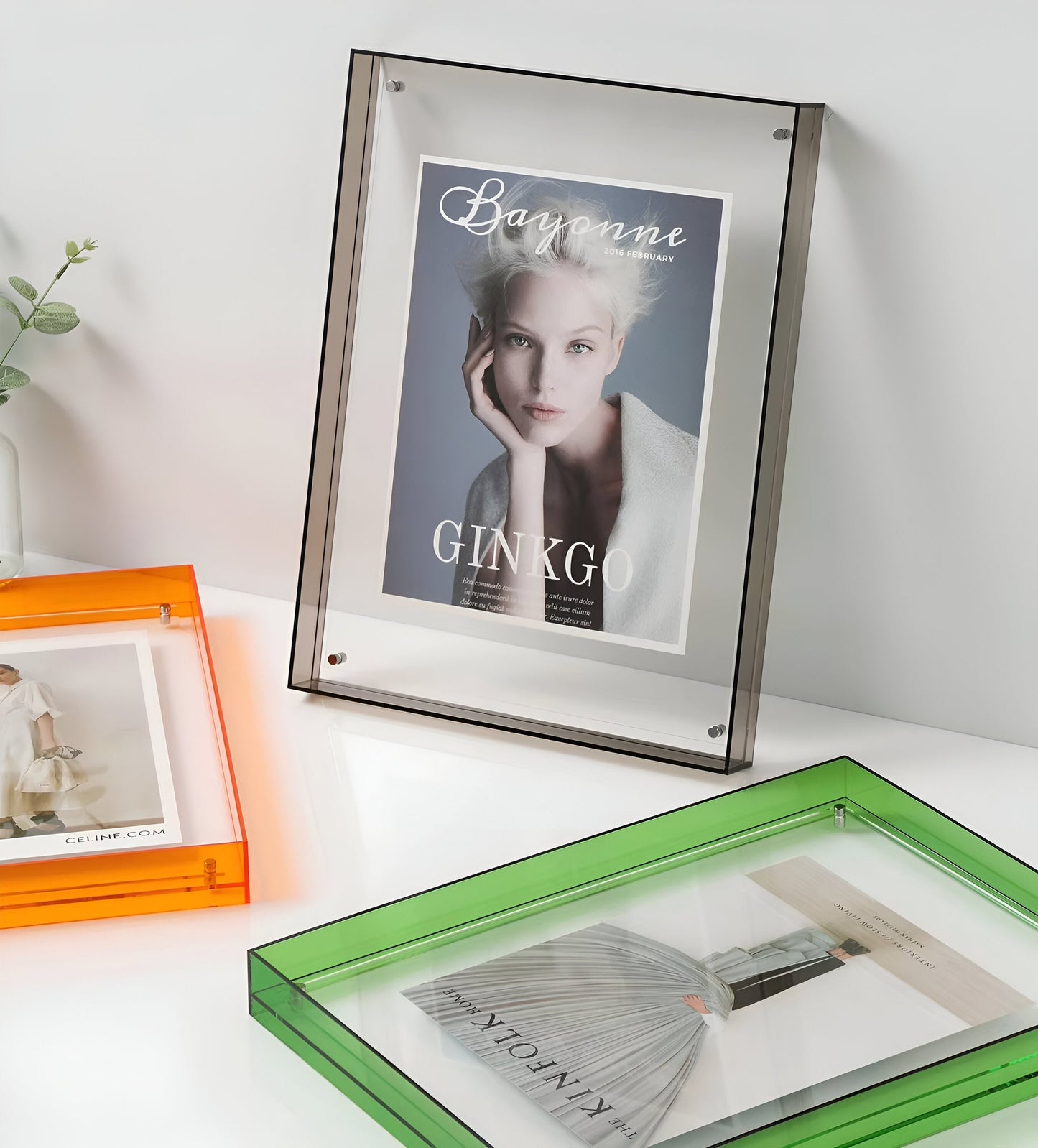 Acrylic Photo Frame | Modern Minimalist Colour Block Picture Display For Desks and Shelves