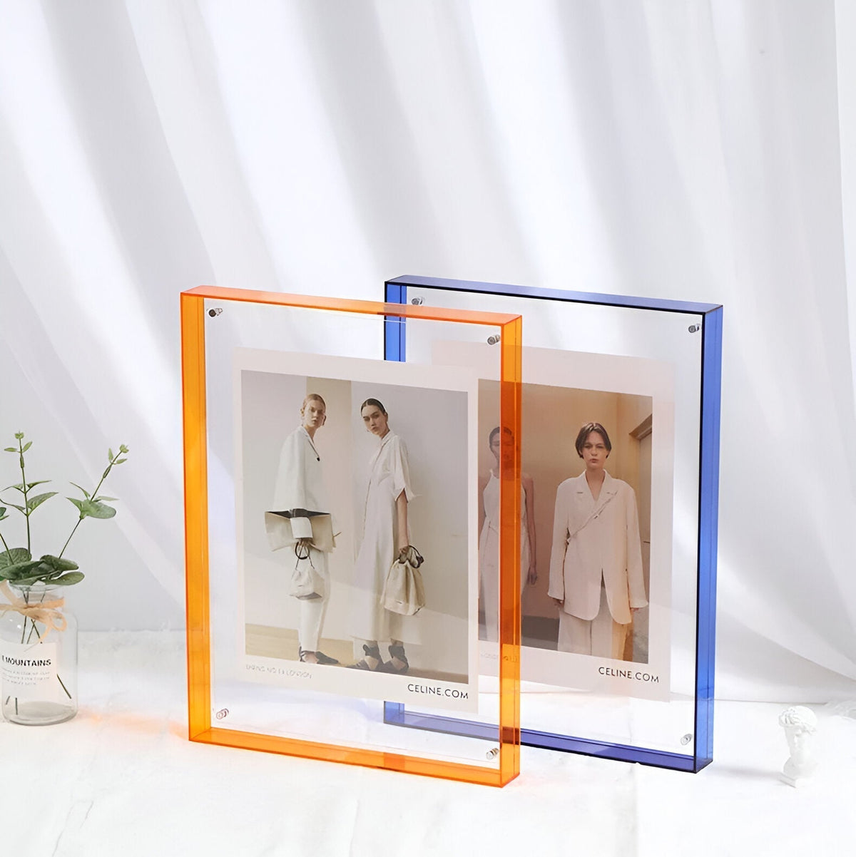 Acrylic Photo Frame | Modern Minimalist Colour Block Picture Display For Desks and Shelves