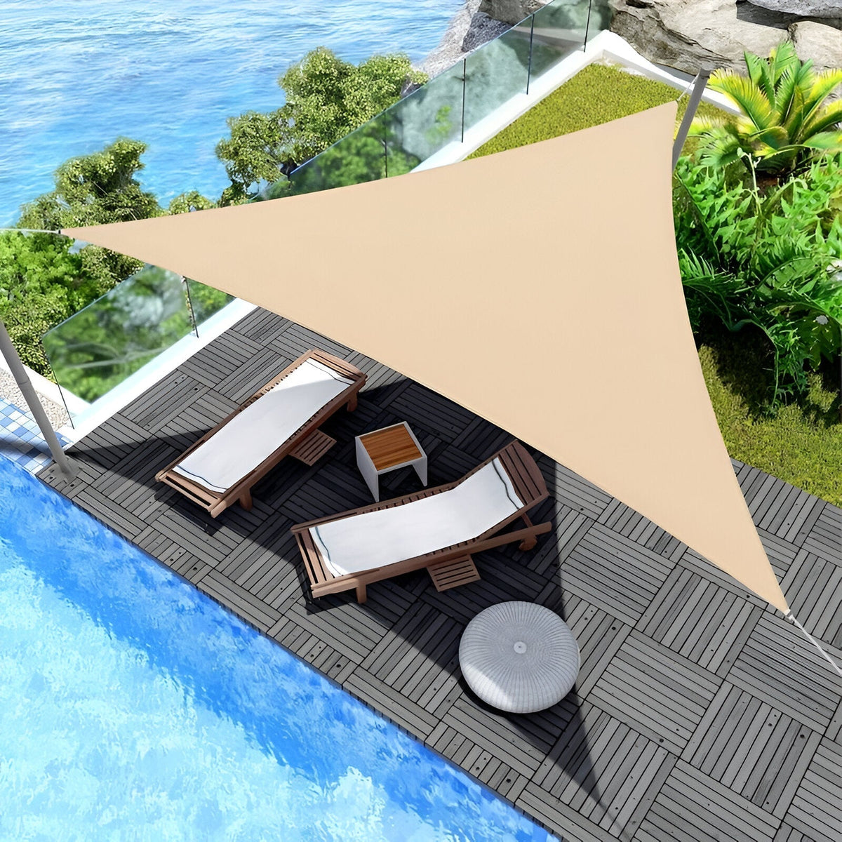 Shadewing Triangle Shade Sail | Waterproof UV Protection Canopy For Gardens, Decks and Patios