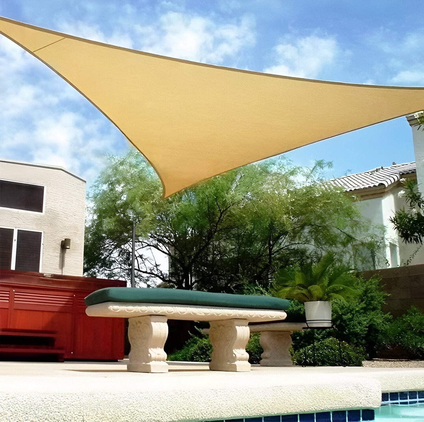 Shadewing Triangle Shade Sail | Waterproof UV Protection Canopy For Gardens, Decks and Patios