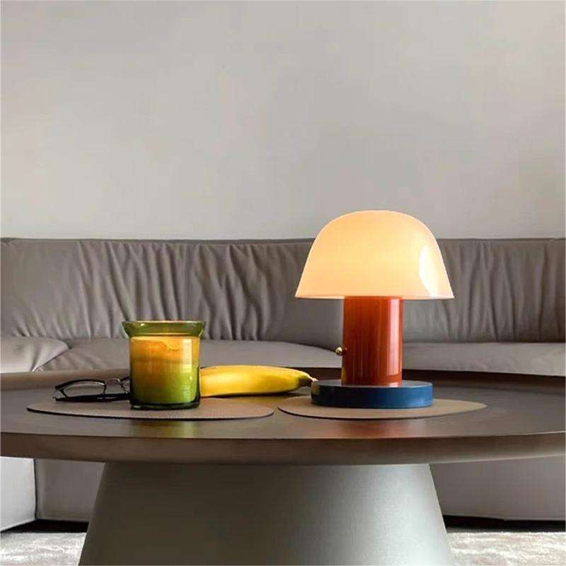 Mushroom Table Lamp | Modern Rechargeable Cordless LED Light For Tables, Travel and Camping