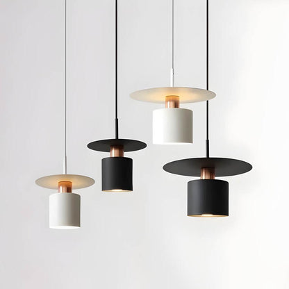 Modern Minimalist Pendant Light | Ceiling Lamp In Black or White, In 20 or 30 Centimetre Sizes