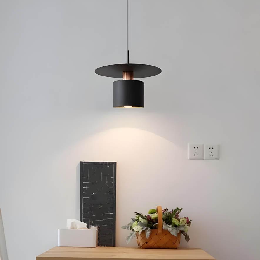 Modern Minimalist Pendant Light | Ceiling Lamp In Black or White, In 20 or 30 Centimetre Sizes