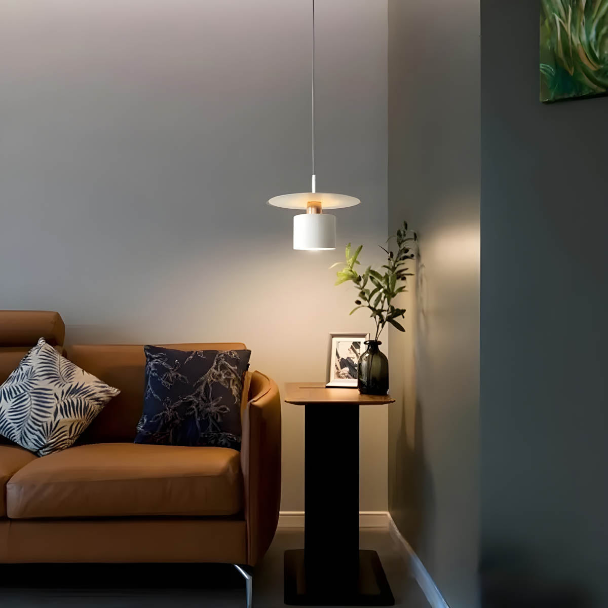 Modern Minimalist Pendant Light | Ceiling Lamp In Black or White, In 20 or 30 Centimetre Sizes