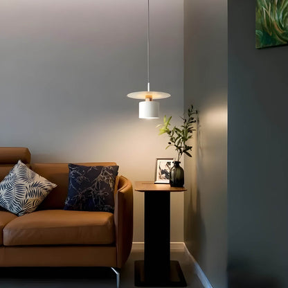 Modern Minimalist Pendant Light | Ceiling Lamp In Black or White, In 20 or 30 Centimetre Sizes