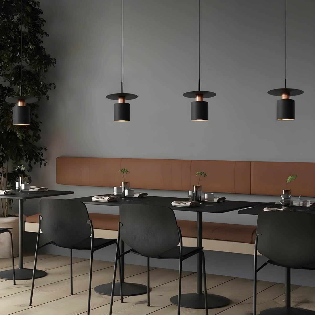 Modern Minimalist Pendant Light | Ceiling Lamp In Black or White, In 20 or 30 Centimetre Sizes