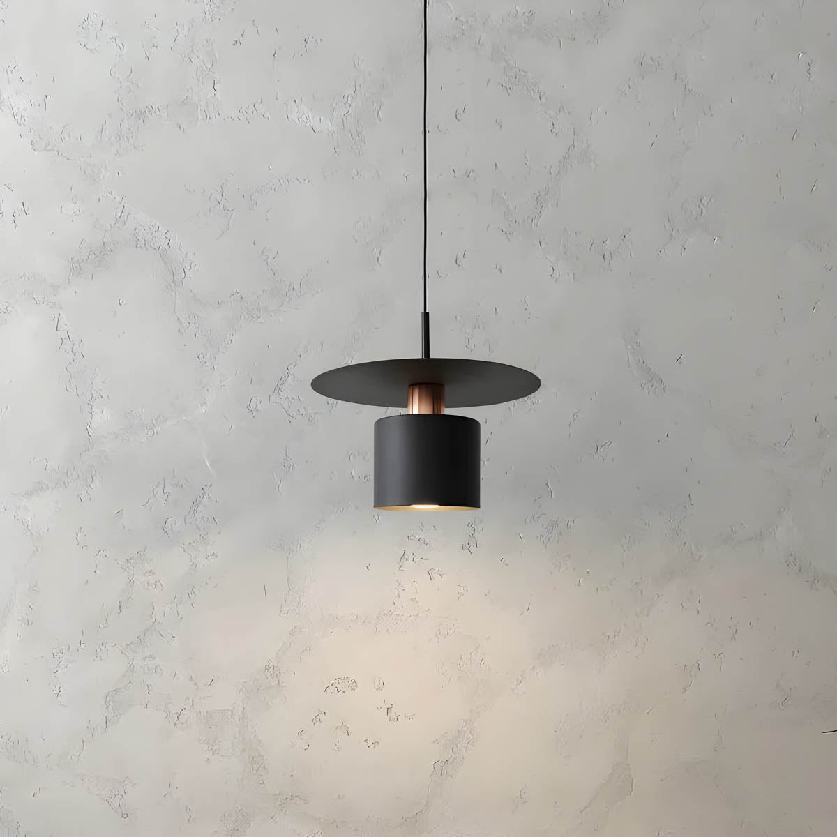 Modern Minimalist Pendant Light | Ceiling Lamp In Black or White, In 20 or 30 Centimetre Sizes