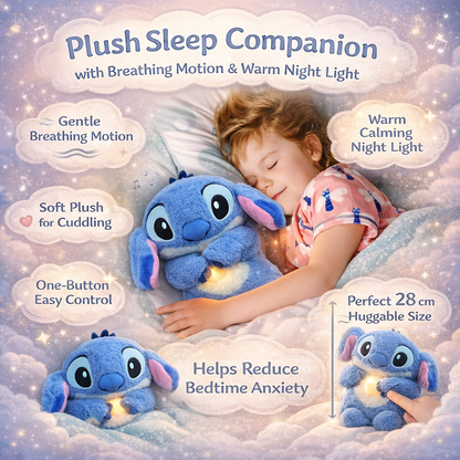 Breathing Plush Sleep Companion | Soft Light Up Stuffed Animal For Calming Bedtime Routines