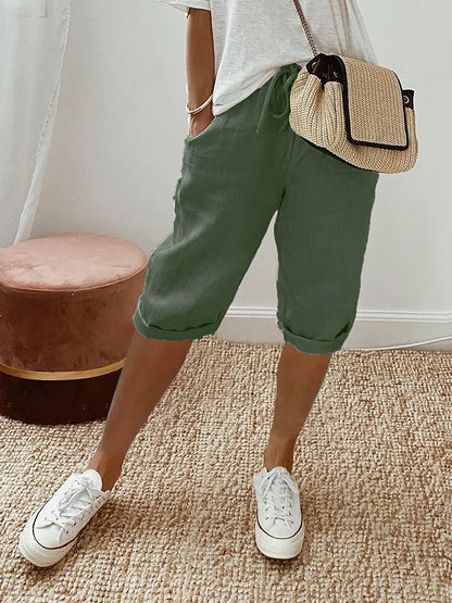 Emma Wide-Leg Cotton Shorts