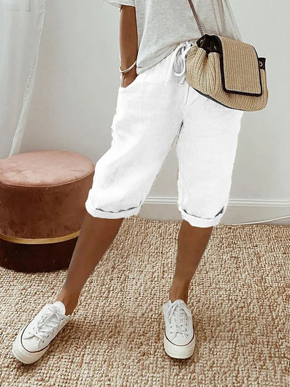 Emma Wide-Leg Cotton Shorts