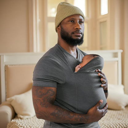 Hands Free Baby Carrier Tee | Shirt Style Wrap Carrier For Newborn and Infant Babywearing Use