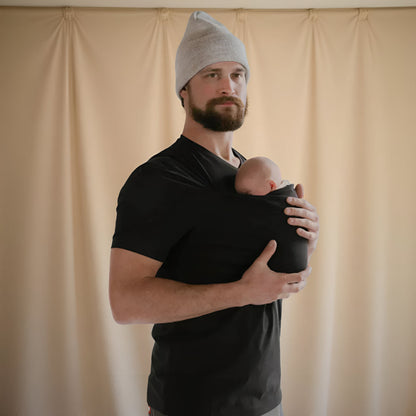 Hands Free Baby Carrier Tee | Shirt Style Wrap Carrier For Newborn and Infant Babywearing Use