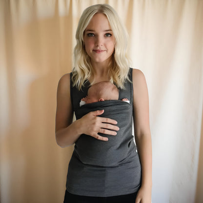 Hands Free Baby Carrier Tee | Shirt Style Wrap Carrier For Newborn and Infant Babywearing Use