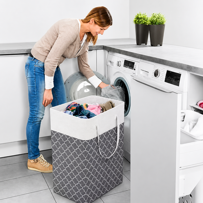Havlin 75L Waterproof Laundry Basket | Foldable Fabric Hamper With Carry Handles For Bedrooms