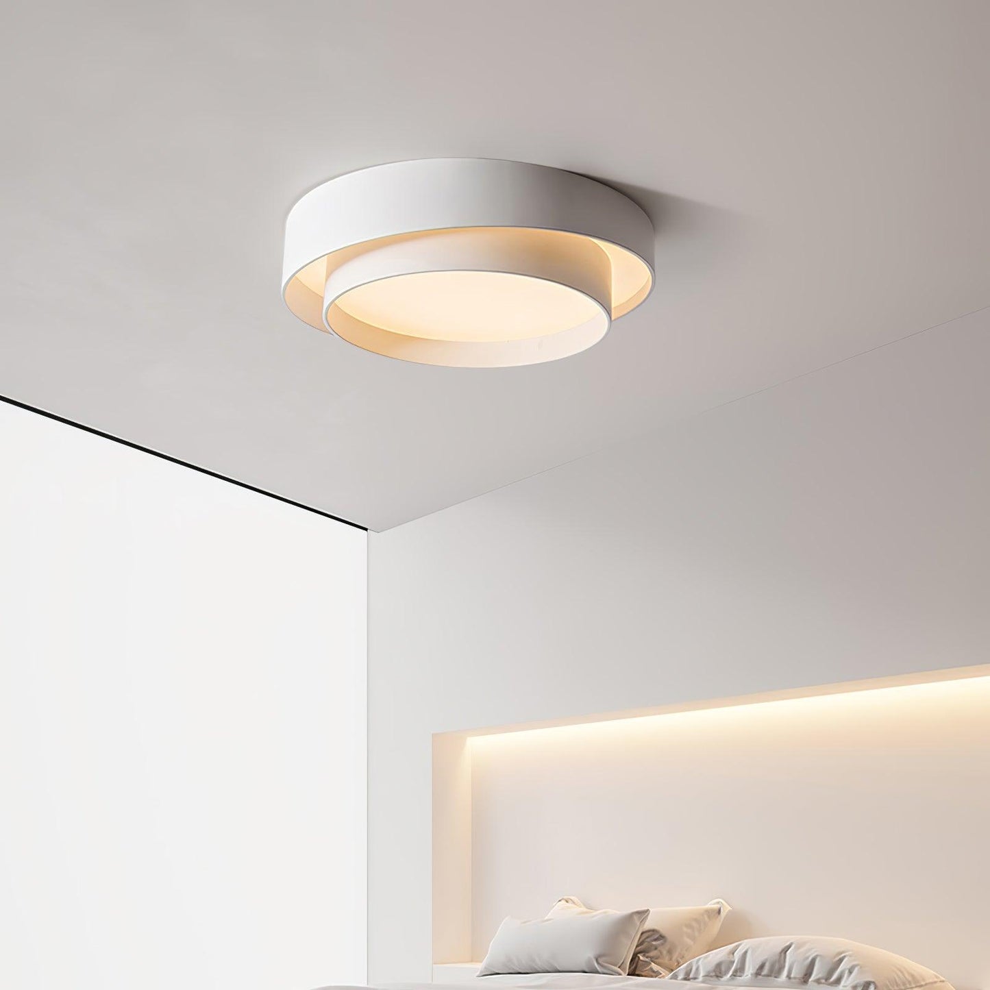 Lumenara Modern LED Ceiling Light | Elegant Flush Mount In Three Diameters and Three Finishes