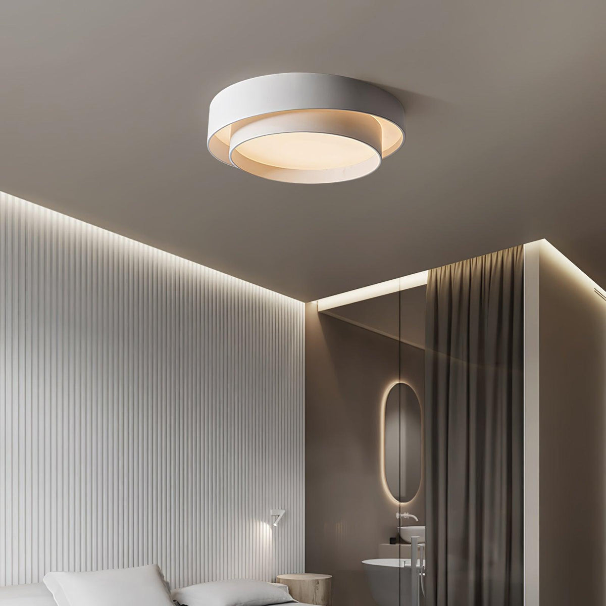 Lumenara Modern LED Ceiling Light | Elegant Flush Mount In Three Diameters and Three Finishes