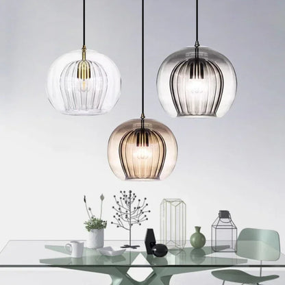 Modern Glass Pendant Light | Elegant Ambient Ceiling Lamp For Dining and Living Room Spaces
