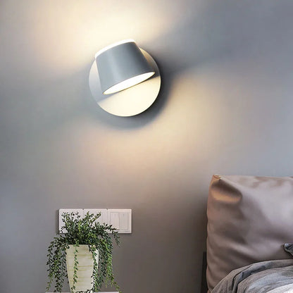 Rotatable LED Wall Lamp | Modern Adjustable Sconce In Black or White With Two Light Colours